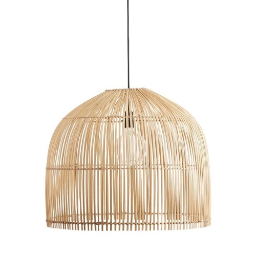 Duża lampa sufitowa Bubble z bambusa MUUBS