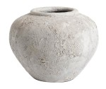 Szary wazon dekoracyjny Luna Grey26 z terakoty - Muubs