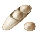 Długi owalny ceramiczny talerz do serwowania Mame Oyster MUUBS