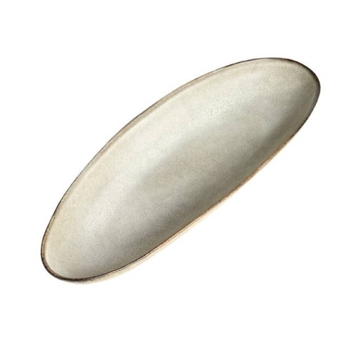 Długi owalny ceramiczny talerz do serwowania Mame Oyster MUUBS
