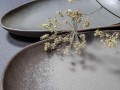 Duży owalny ceramiczny talerz do serwowania Mame Coffee MUUBS