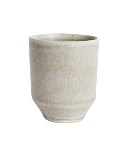 Nowoczesny kubek z kamionki Ceto Soft Grey, 6 szt - Muubs
