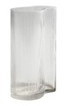 Wazon z ryflowanego szkła dmuchanego Ripe 22 cm - Muubs