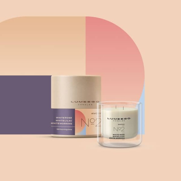 Świeca zapachowa sojowa - Nastrój No 2 Biała róża lilia - Petite 150 ml - LUMEEGO CANDLES