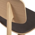 Krzesło NY11 drewno dębowe Nature skóra Dark Brown NORR11