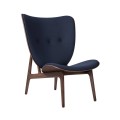 Fotel tapicerowany ELEPHANT LOUNGE drewno dębowe Dark Smoked wełna Canvas Fame NORR11