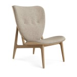 Fotel boucle Elephant Lounge, Natural Barnum Bouclé 03, tapicerowany front - NORR11