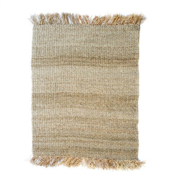 Naturalny dywan 180x240 ze sznurka Fringed z rafii - Bazar Bizar