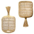 Duży naturalny rattanowy abażur do lampy sufitowej i podłogowej Dumpling XL BAZAR BIZAR