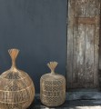 Duży naturalny rattanowy abażur Dumpling XL do lampy podłogowej BAZAR BIZAR
