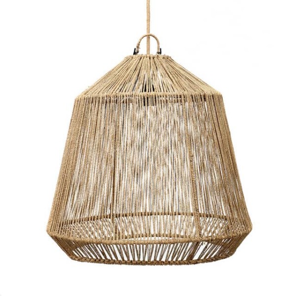 Abażur do lampy wiszącej z trawy morskiej Conic M naturalny - Bazar Bizar