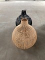 Czarny rattanowy abażur do lamp sufitowych Lobster - Bazar Bizar