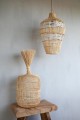 Duży naturalny rattanowy abażur Dumpling S do lampy sufitowej i podłogowej BAZAR BIZAR