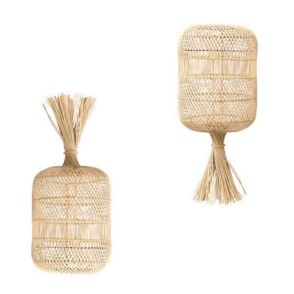 Naturalny rattanowy abażur  do lampy sufitowej i podłogowej  Dumpling S - Bazar Bizar