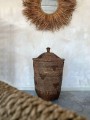 Duży naturalny kosz rattanowy Colonial Laundry z pokrywą BAZAR BIZAR