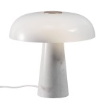 Lampa stołowa marmur szkło Glossy Opal White - DFTP by Nordlux