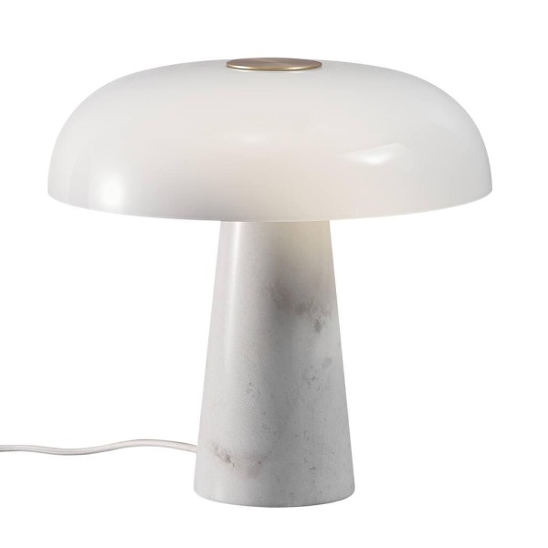 Lampa stołowa marmur szkło Glossy Opal White - DFTP by Nordlux