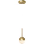 Mosiężna złota lampa sufitowa zwis pojedynczy Contina NORDLUX