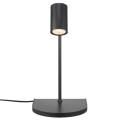 Czarny kinkiet do salonu nowoczesny lampa z półką z portem USB do ładowania NORDLUX