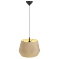 Skandynawska lampa sufitowa Dicte 40 z beżowym plisowanym kloszem NORDLUX