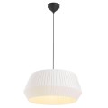 Lampa wisząca Dicte 53 z białym plisowanym kloszem NORDLUX