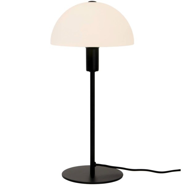 Lampa stołowa czarna ze szklanym kloszem Ellen NORDLUX