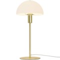 Lampa stołowa w stylu skandynawskim złota mosiężna ze szklanym kloszem Ellen NORDLUX