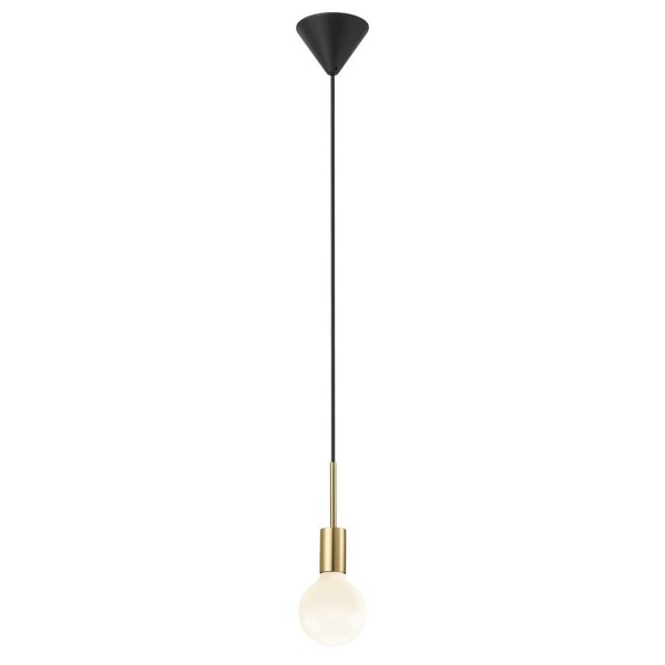 Złota mosiężna lampa sufitowa zwis pojedynczy przewód do abażurów wiszących Paco NORDLUX