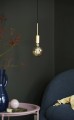 Złota mosiężna lampa sufitowa zwis pojedynczy przewód do abażurów wiszących Paco NORDLUX