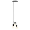 Czarna lampa sufitowa zwis potrójny Paco NORDLUX