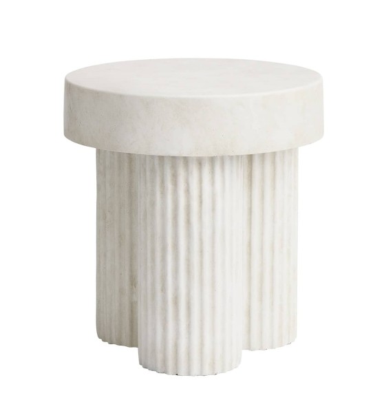 Okrągły wysoki stolik Gear High Tall, Chalk biały - NORR11