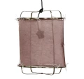 Lampa wisząca lawendowa Grisha Japandi z lnu POMAX