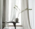 Zasłony lniane na taśmę 145x250 biały Dalsland White 1 szt HIMLA