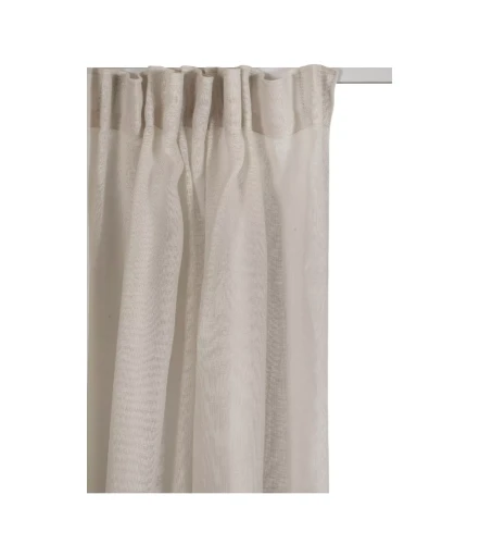 Lniana firana woalowa beżowa 140x290 Skylight Fog 1 szt HIMLA