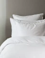 Zestaw 2 szt białe poszewki na poduszki 80x80 pościel satynowa bawełniana Soul White Oeko-Tex HIMLA