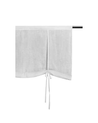 Linen curtain for kitchen and bathroom 130x120 Sunshine 18th CENTURY white - Himla