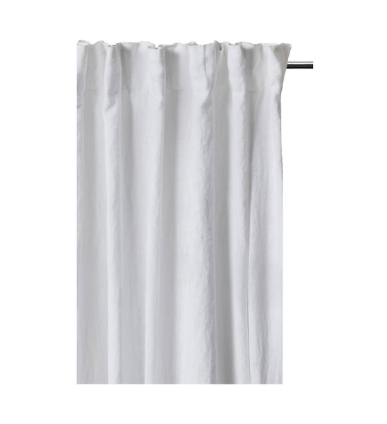 Lniane zasłony na taśmie 140x290 biały Sunshine Premium White 1 szt HIMLA