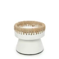 White modern candleholder Etty S terracotta - Bazar Bizar