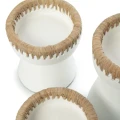 White modern candleholder Etty M terracotta - Bazar Bizar