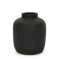 Black terracotta decorative vase Peaky L - Bazar Bizar