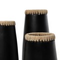 Narrow black terracotta vase Sneaky M - Bazar Bizar