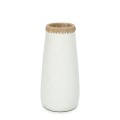 Narrow white terracotta vase Sneaky L - Bazar Bizar