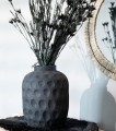 Czarny wazon nowoczesny Trendy L z terakoty BAZAR BIZAR