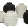 Black modern terracotta vase Trendy L - Bazar Bizar