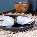 Gold napkin ring set of 4 - Bazar Bizar