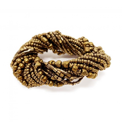 Gold napkin ring set of 4 - Bazar Bizar