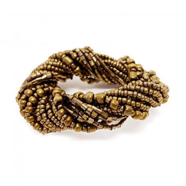 Gold napkin ring set of 4 - Bazar Bizar