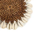 Colonial Shell rattan coasters set of 2 - Bazar Bizar