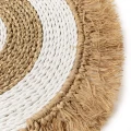 Seagrass raffia placemat Bave Nat White - Bazar Bizar
