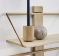 Półka na ścianę drewniana dąb czarny Wood Wall 30 - Andersen Furniture
